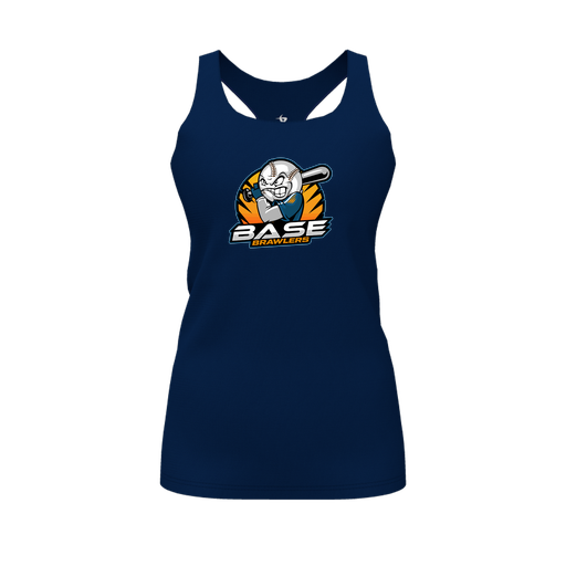 [FT0TRBNV-FYS-LOGO1] Decker Racerback Tank Top (Female Youth S, Navy, Logo 1)