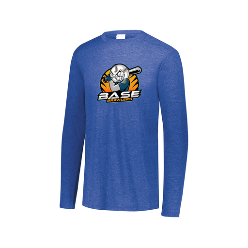 [FTLCUBRY-AXS-LOGO1] Decker Men's Tri-Blend T-Shirt - Long Sleeve (Adult XS, Royal, Logo 1)