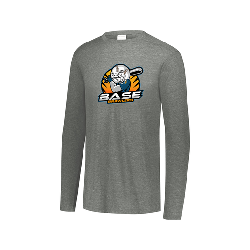 [FTLCUBGY-AXS-LOGO1] Decker Men's Tri-Blend T-Shirt - Long Sleeve (Adult XS, Gray, Logo 1)