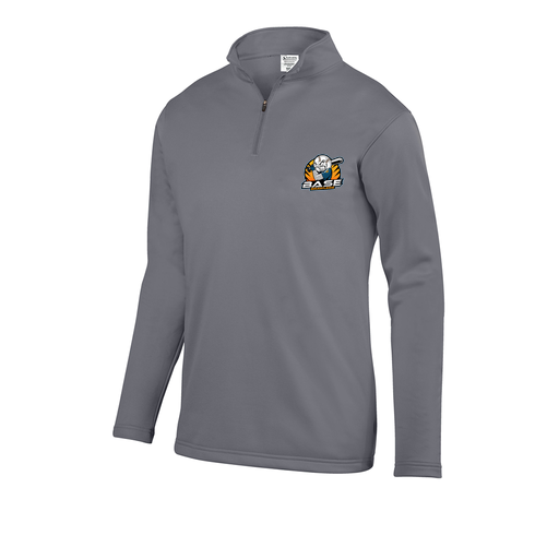[FOLQFFGY-AS-LOGO1] Decker Men's FlexFleece 1/4 Zip (Adult S, Gray, Logo 1)