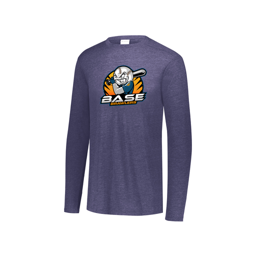 [FTLCUBNV-YS-LOGO1] Decker Youth Tri-Blend T-Shirt - Long Sleeve (Youth S, Navy, Logo 1)