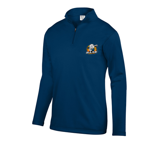 [FOLQFFNV-YS-LOGO1] Decker Youth FlexFleece 1/4 Zip (Youth S, Navy, Logo 1)