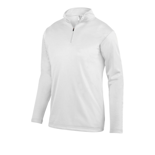 [FOLQFFWH-YS-LOGO4] Decker Youth FlexFleece 1/4 Zip (Youth S, White, Logo 4)